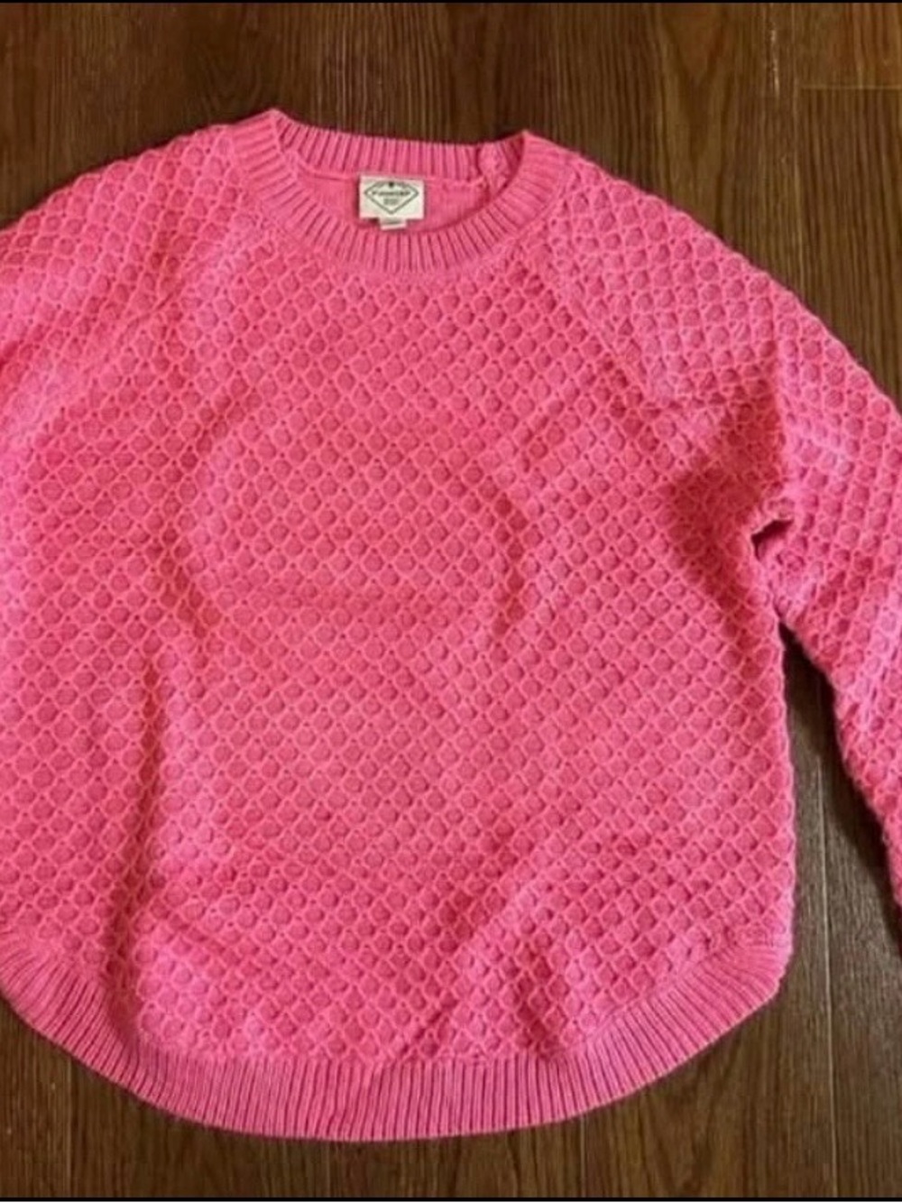 St. John's Bay Pink Textured Crewneck Sweater